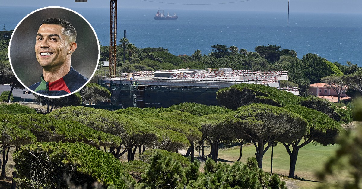 Cristiano Ronaldo's new luxurious mansion in Cascais- Aerial view