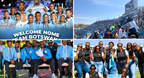 Electrifying scenes as more than 30,000 Batswana gather for their Olympic hero's homecoming