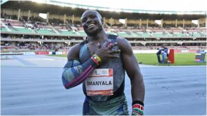 Ferdinand Omanyala parents Fred and Shikanga Omurwa, whose steadfast support has been crucial to his remarkable sprinting career.