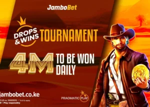 Players enjoying their favorite Pragmatic Play casino games on JamboBet, competing in the exciting Drops and Wins Tournament for a share of the 4 million daily prize pool.