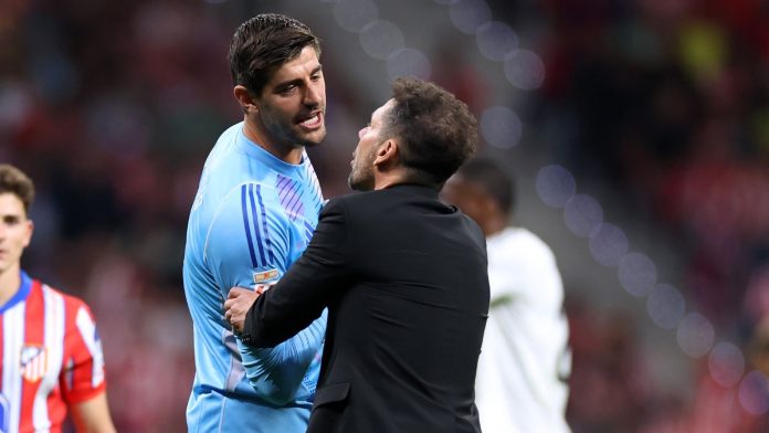 Diego Simeone suggests Thibaut Courtois punishment for 'provoking' Atletico ultras