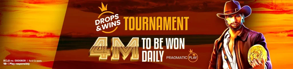 Unlock your millionaire status today! Play Drops & Wins Tournament and WIN 4 million