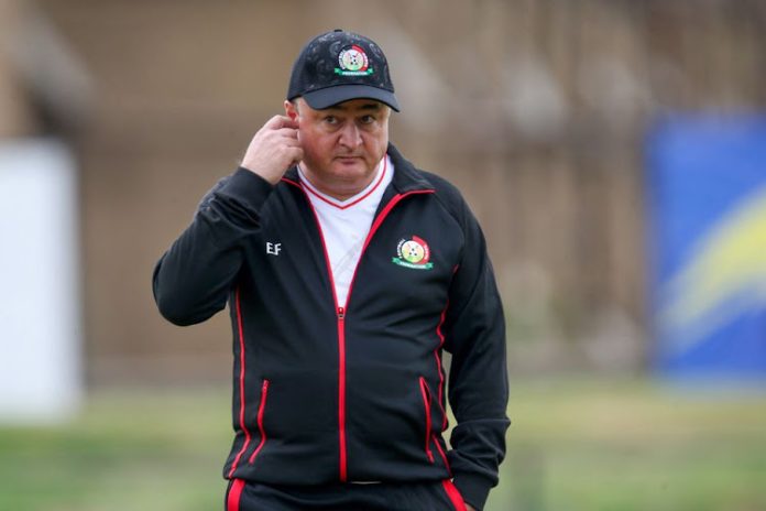 Firat during a training session for Harambee Stars, showcasing his commitment to the team amidst salary delays.