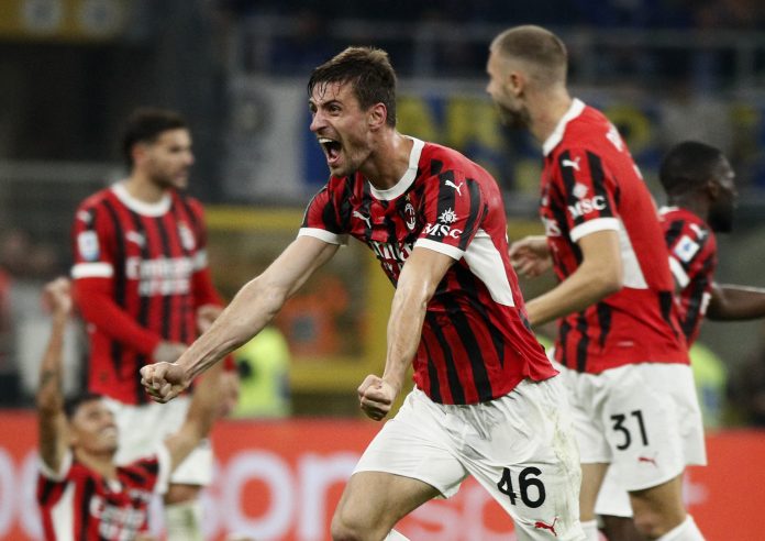 Gabbias late header-earns AC Milan 2-1 win over Inter