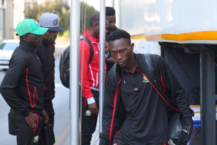 Harambee Stars arrive in Nairobi after delays due to JKIA strike.