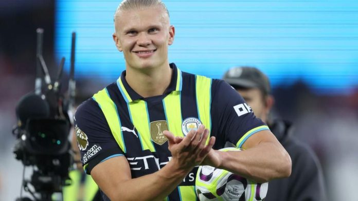 Man City striker Erling Haaland scored back-to-back hat-tricks in August