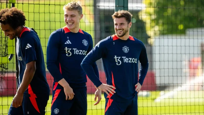 Rasmus Hojlund and Mason Mount back in Manchester United training after injury