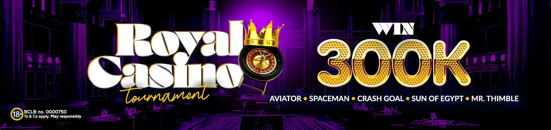 Royal Casino Tournament Live with Ksh 300,000 Prize Pool