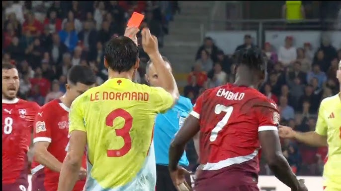 Spain overcome Robin Le Normand red card to put four past Switzerland in Nations League