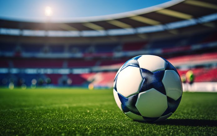 A soccer ball rests on the field, ready for the next thrilling La Liga match.