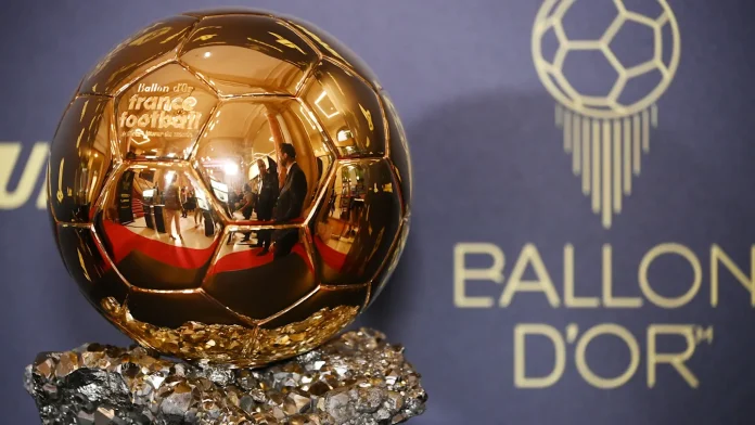 The iconic Ballon d'Or trophy, representing the pinnacle of individual achievement in world football