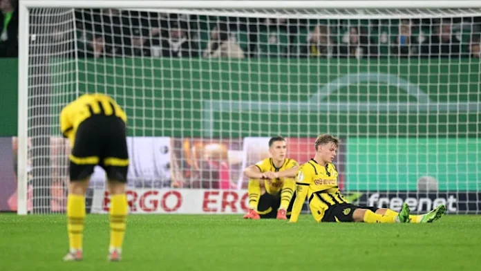 Borussia Dortmund knocked out of the DFB-Pokal by 117th minute Wolfsburg winner