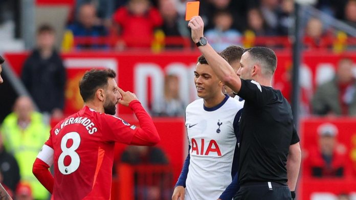 Bruno Fernandes' three-match ban after Spurs red card is overturned as Man Utd win appeal of wrongful dismissal