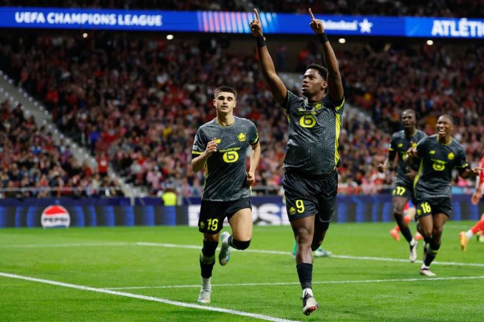 David at the double as Lille come from behind to sink struggling Atletico Madrid