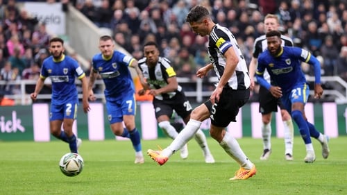 Fabian Schar was on target from the penalty spot