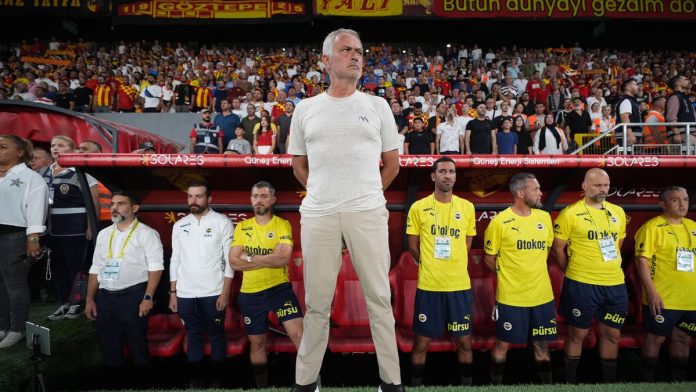 Jose Mourinho's Fenerbahce are fourth in the Turkish Super Lig ( Image: Veysel Altun/Anadolu via Getty Images)