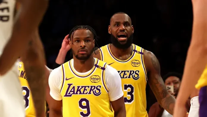 LeBron James and Bronny James made NBA history by playing together during Los Angeles Lakers' season opener