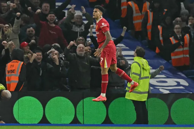 Luis Diaz managed to restore the Reds' two-goal lead Credit:AFP