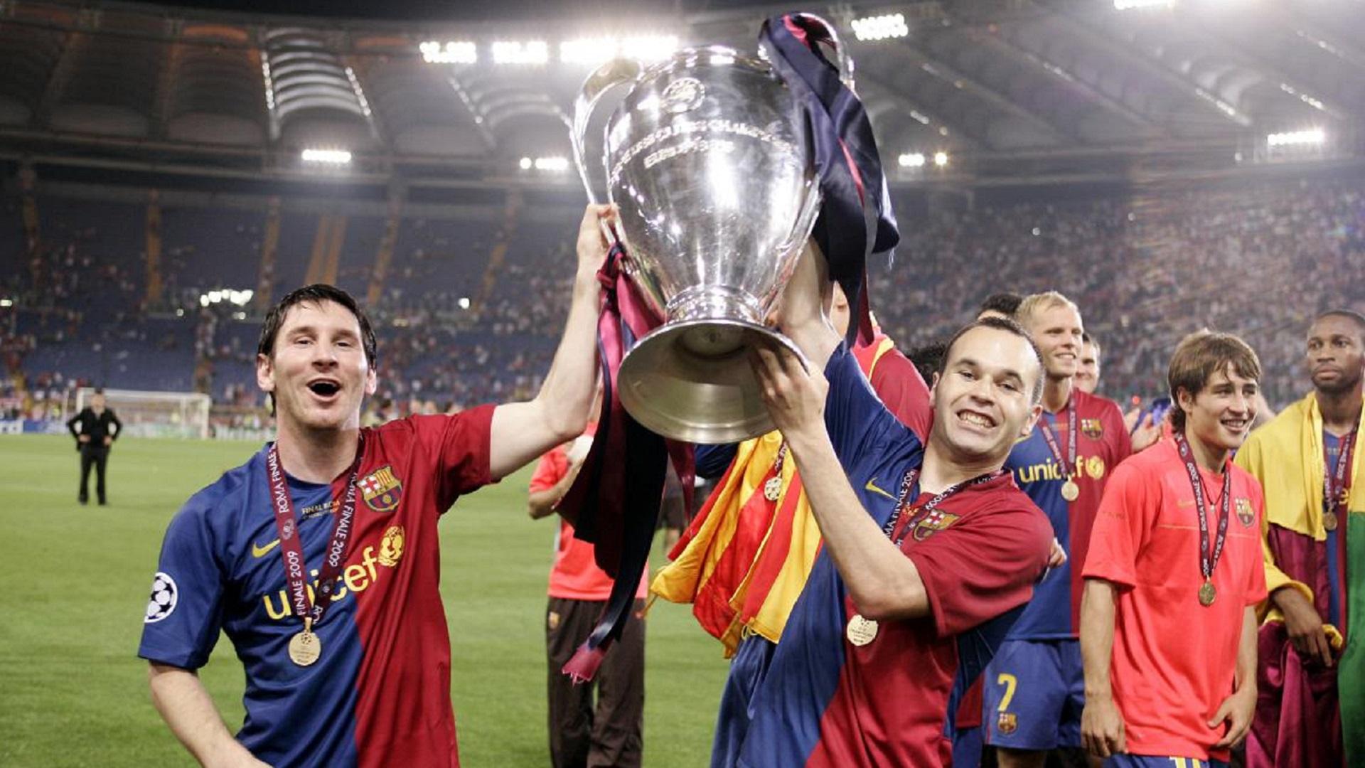 Messi and Iniesta won 4 Champions League together