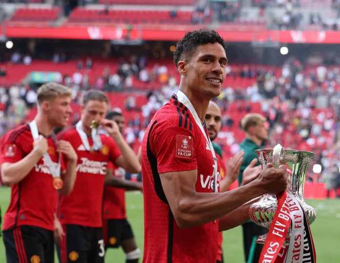 Raphael Varane played three seasons at Manchester United and won the Carabao and FA Cups