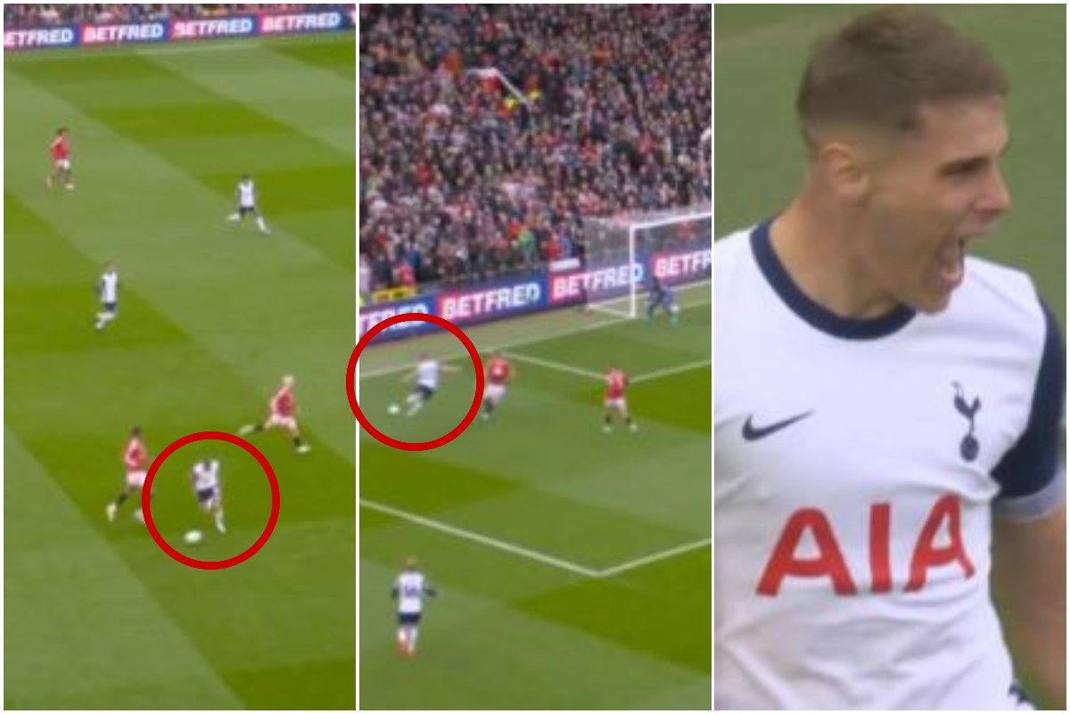 Van de Ven produced an insane assist for Tottenham vs Man United