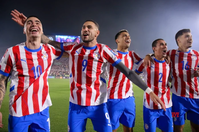 Asuncion, Nov 15 (SocialNews.XYZ) Antonio Sanabria and Omar Alderete scored either side of halftime as Paraguay recovered from a goal down to clinch a 2-1 home win over Argentina in their World Cup qualifier.