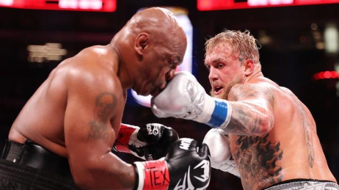 Jake Paul beats Mike Tyson by unanimous points decision in their heavyweight boxing match at AT&T Stadium in Arlington, Texas. Follow for live reaction. Photograph: Julio Cortez/AP