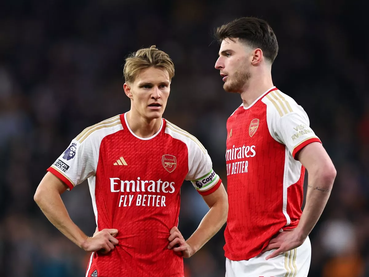 Martin Ødegaard and Declan Rice have been among the transfer successes under Edu’s stewardship at Arsenal. Photograph :Robbie Stephenson/PA