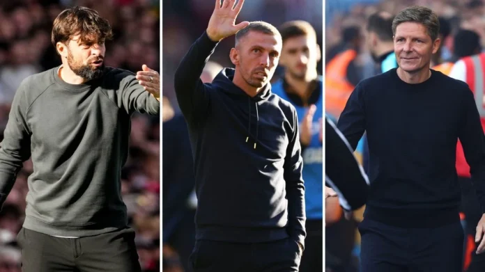 Premier League managers Oliver Glasner,Martin Russel and Gary ONeil are facing sack as they prepares for three season-defining games