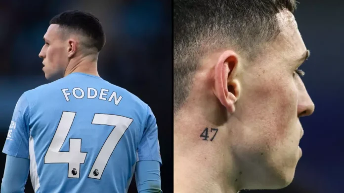 The number 47 is hugely personal to Foden. (DARREN STAPLES/AFP via Getty Images)