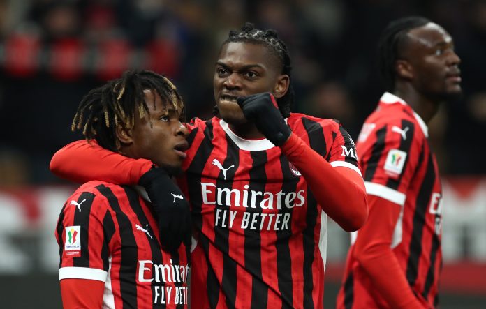 Samuel Chukwueze scored twice as a rampant AC Milan crushed Serie B leaders Sassuolo 6-1 at the San Siro on Tuesday to reach the Italian Cup quarter-finals.