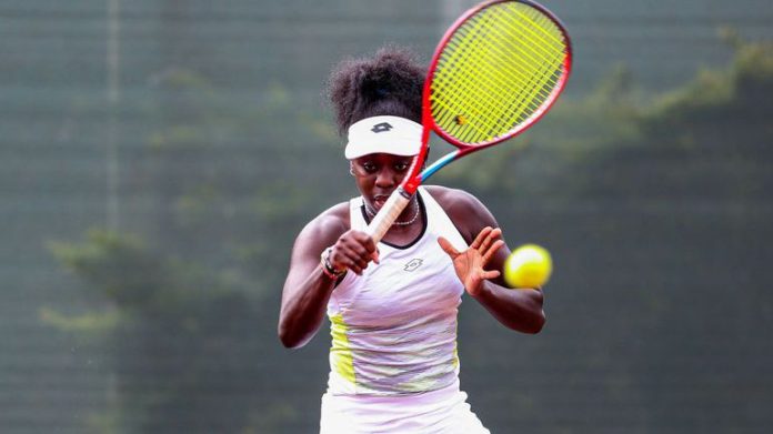 Tennis rising star Angela Okutoyi won silver in singles