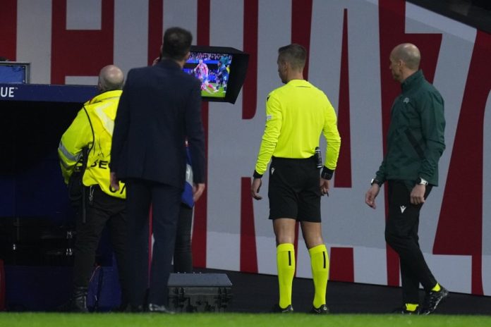 Nineteen clubs voted against continuing the use of VAR while 13 voted for keeping it, according to a statement by Norsk Toppfotball, the organization that represents the 32 teams in Norway’s top two divisions. (AP Photo/Manu Fernandez)