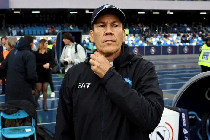 - Napoli coach Rudi Garcia walks on the pitch ahead of the Serie A soccer match between Napoli and Empoli at the Diego Armando Maradona stadium in Naples, Italy, Sunday, Nov. 12, 2023.