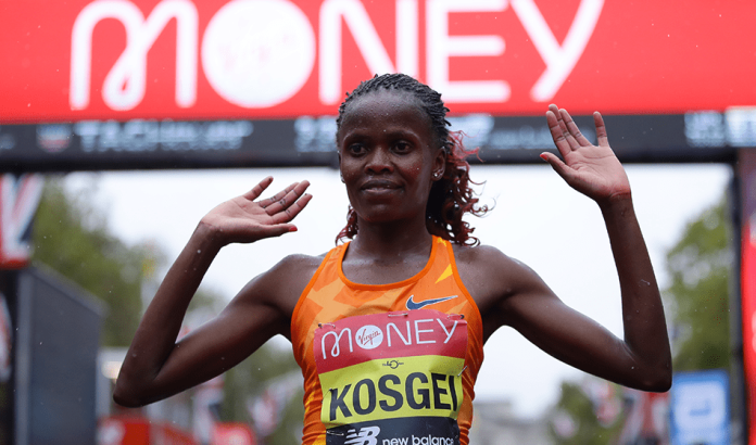 Kosgei, who has a best of 2:14:04, also placed second in the Olympic marathon five years ago and has triumphed at five majors will compete with a number of athletes for Tokyo marathon glory (Getty images)