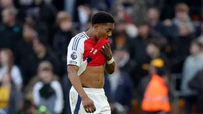 Myles Lewis-Skelly was sent off vs Wolves (Image: Getty Images)