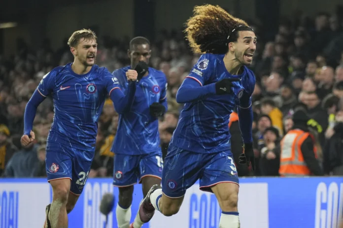 Goals from Tosin Adarabioyo, Marc Cucurella and Noni Madueke eased Chelsea to victory Photo: PA