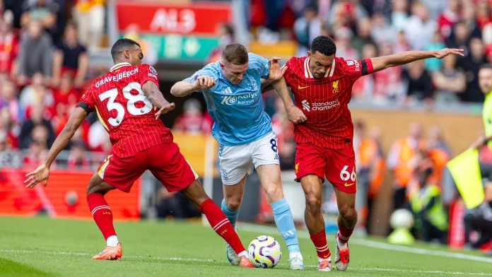 Liverpool were beaten 1-0 by Nottingham Forest at Anfield in the first leg and its the only loss they have suffered this season.