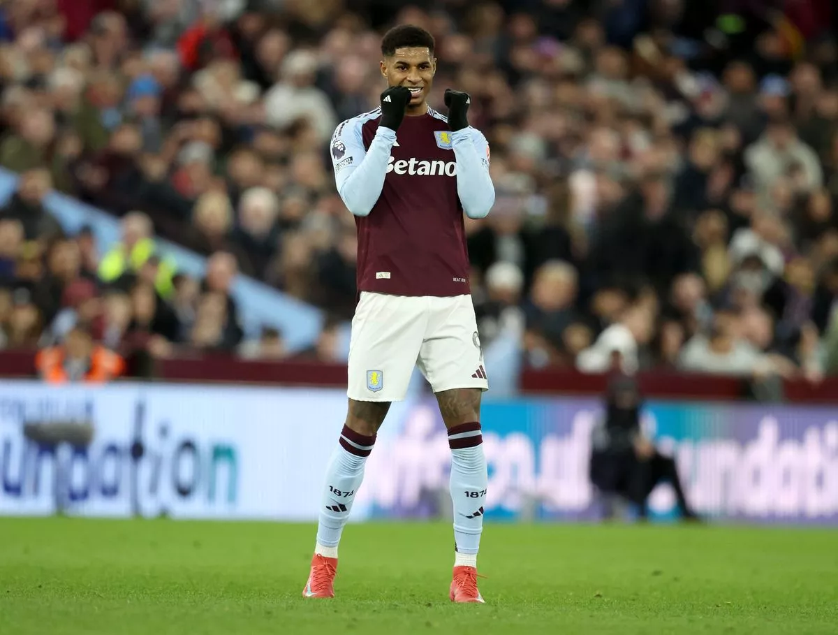 Marcus Rashford produced two assists for Aston Villa against Chelsea ( Image: Neal Simpson/Sportsphoto/Allstar)