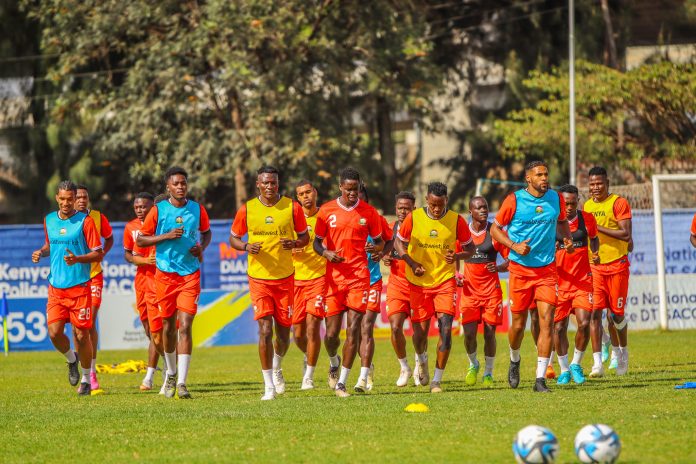 Harambee Stars players in a past training session: Photo Courtesy