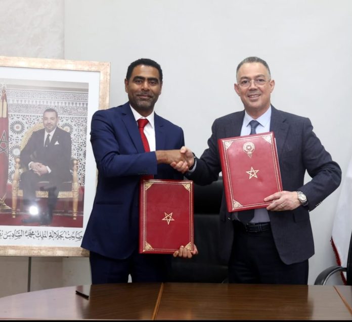 The Football Kenya Federation and Morocco Football Federation have signed a Memorandum of Understanding (MoU). Credit, @husseinmoha. Read more: https://www.tuko.co.ke/sports/football/581523-hussein-mohameds-fkf-sign-mou-morocco-afcon-2025-world-cup-2030/