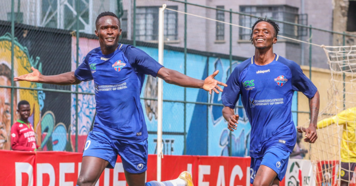 Emmanuel Osoro scored an early penalty to put Talanta infront . Photo courtesy.