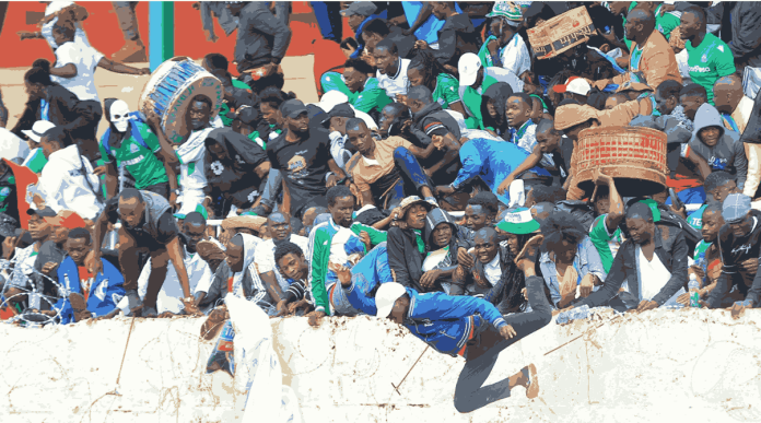 Several people injured at Gusii Stadium following a scuffle between rival supporters ahead of Shabana vs Gor Mahia match;