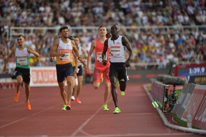 Emmanuel Wanyonyi won the 800m in Stockholm with the fastest time in the world this year (1:41.95). Photo courtesy-Thomas Windestam