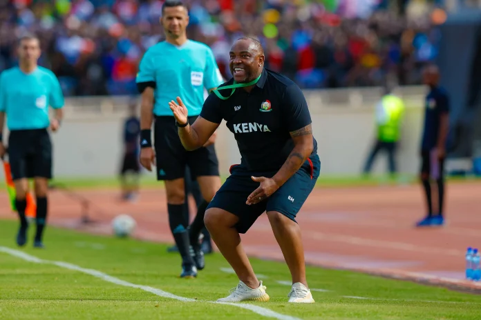 Harambee Stars coach Benni McCarthy. (Credit: FKF)