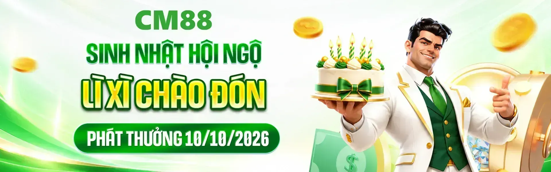Phiên bản 3: Sự kiện sinh nhật CM88 mang đến không khí sôi động cùng hàng ngàn phần quà hấp dẫn dành cho cộng đồng thành viên. Hãy tạo tài khoản ngay để có cơ hội trải nghiệm chương trình và theo dõi các ưu đãi đang diễn ra.